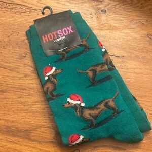 NWT New with Tag Hotsox women’s socks holiday socks dachshund